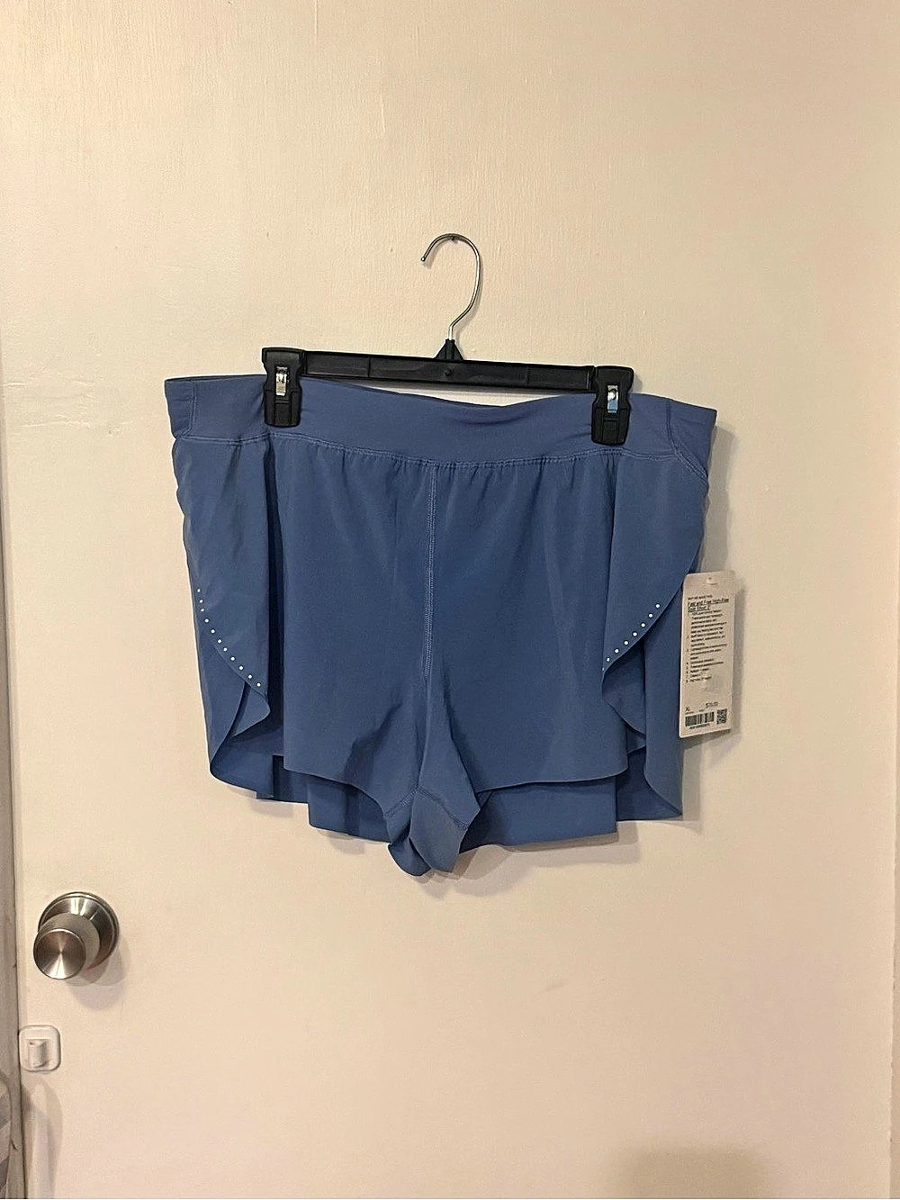 lululemon Fast and Free High-Rise Split Short 3" Athletic Shorts in Blue XL NWT